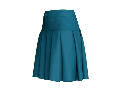 Girls Ribbed Waisted Mini Skirt 3D Model