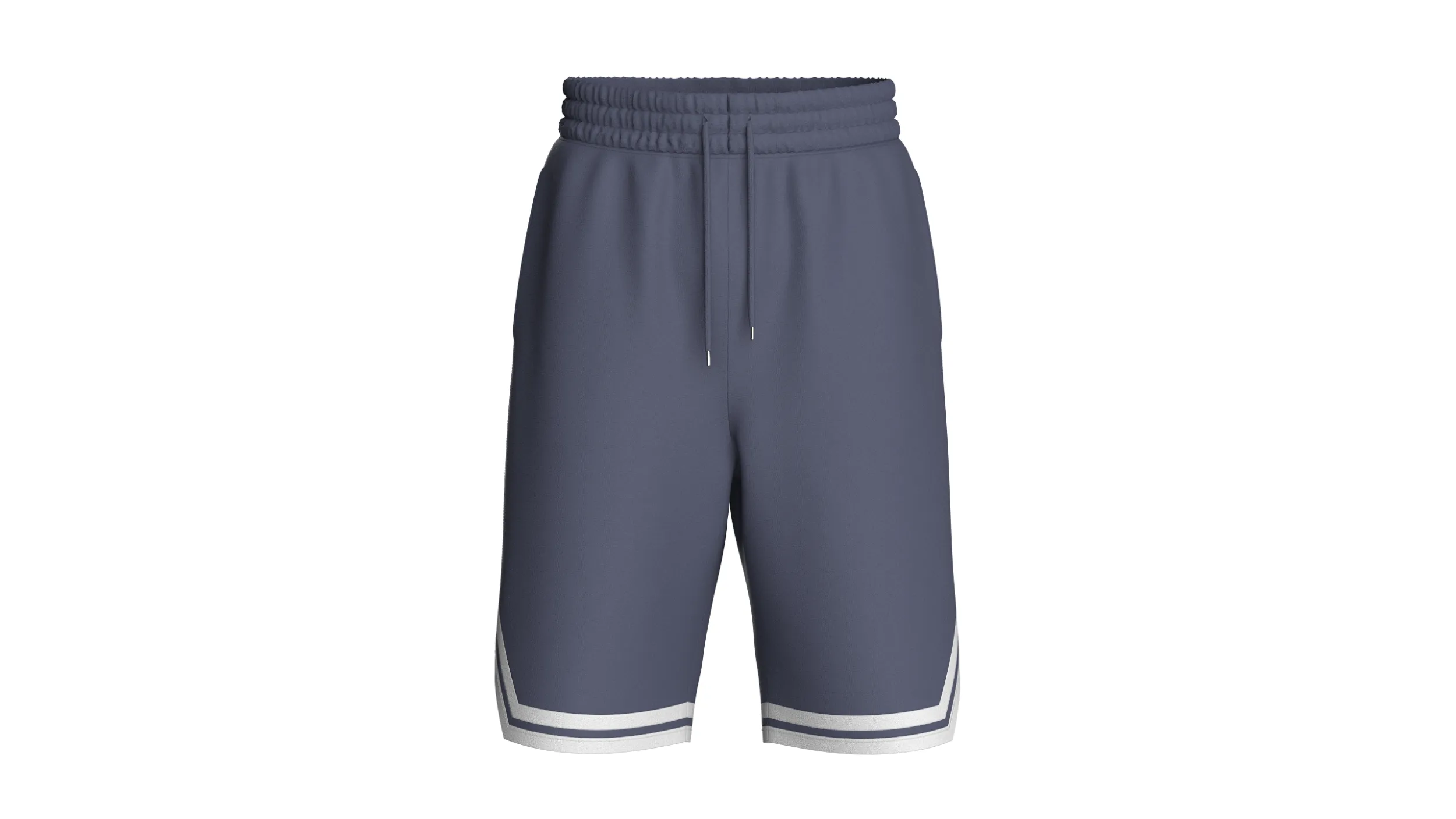 Men Striped Basketball Shorts 3D Model .c4d .max .obj .3ds .fbx .stl .blend 