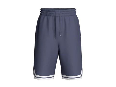 Gestreifte Basketball-Shorts f&uuml;r Herren 3D Modell