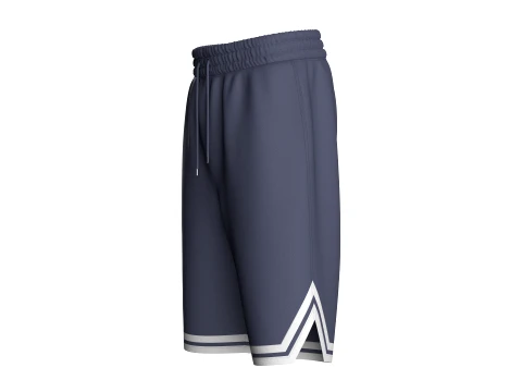 Men Striped Basketball Shorts 3D Model