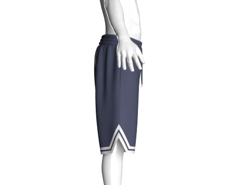 Men Striped Basketball Shorts 3D Model