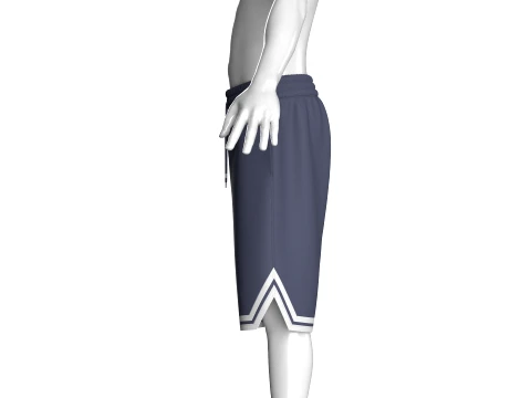 Men Striped Basketball Shorts 3D Model