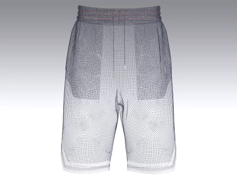 Men Striped Basketball Shorts 3D Model