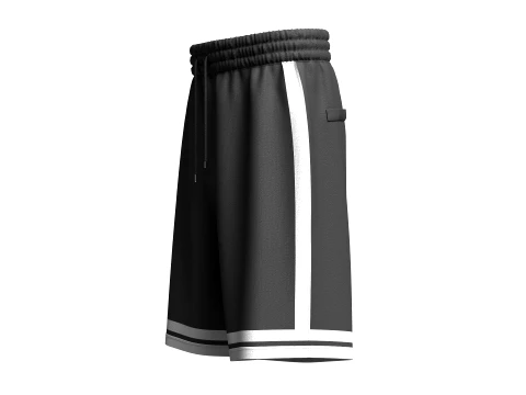 Men Striped Shorts 3D Model