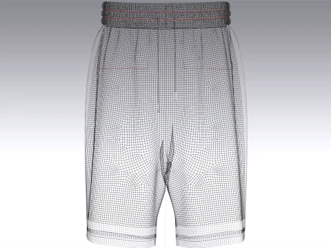 Men Striped Shorts 3D Model