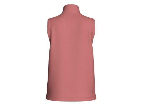 Girls Zip-Up Sleeveless Vest With Zip Pockets 3D Model