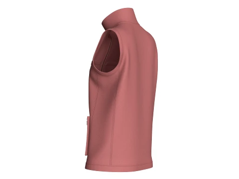 Girls Zip-Up Sleeveless Vest With Zip Pockets 3D Model