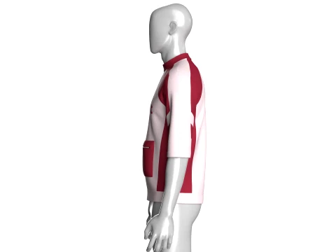 メンズ七分袖Tシャツ 3Dモデル