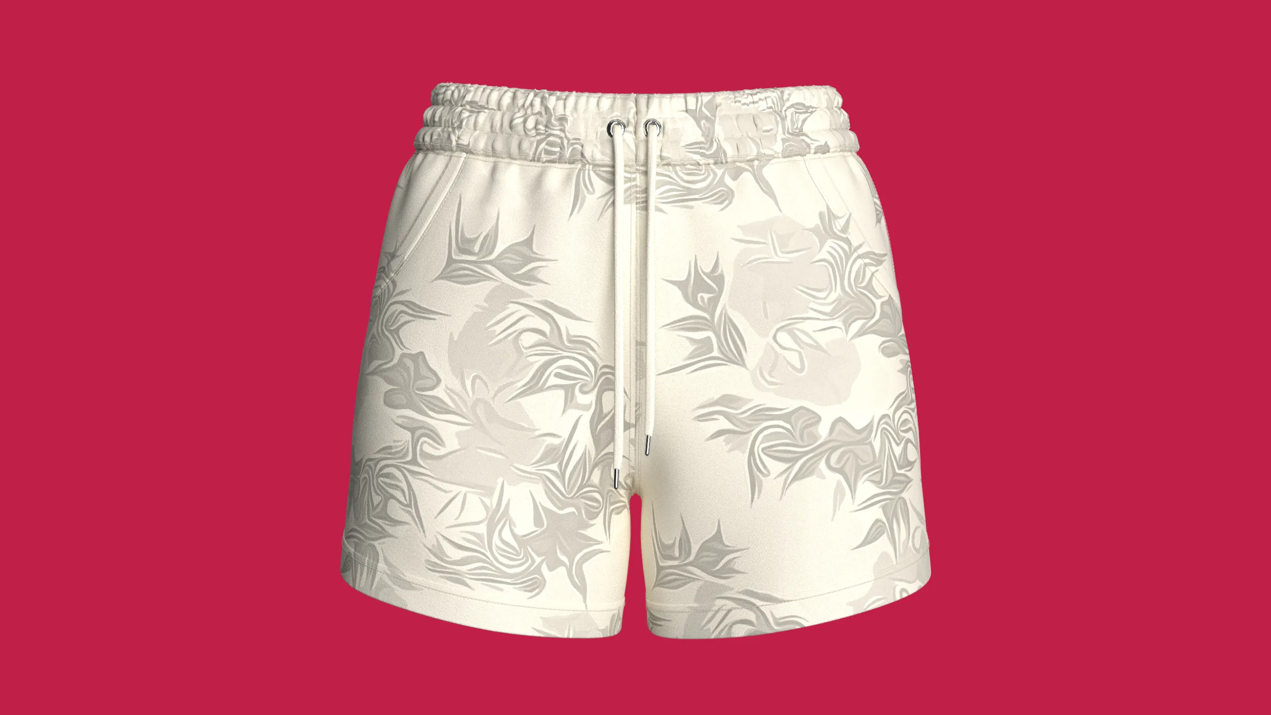 Girls All-Over Printed Drawstring Shorts 3D Model .c4d .max .obj .3ds .fbx .stl .blend 