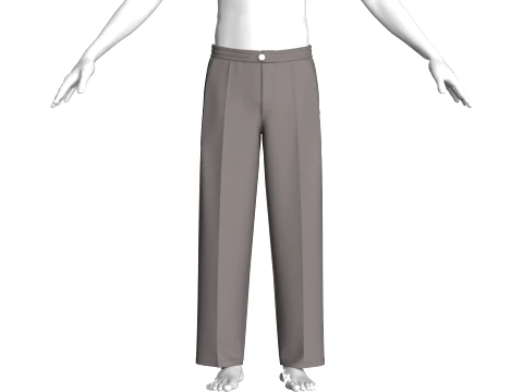 Men Slim Fit Formal Pant 3D Model