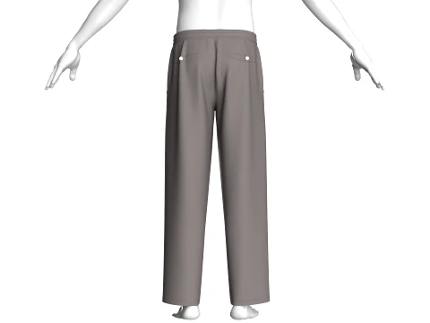 Men Slim Fit Formal Pant 3D Model
