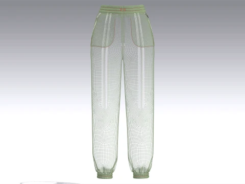 Girls 10 Styles Jogger Pant - Bundle Pack 3D Model