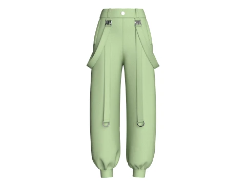 Girls 10 Styles Jogger Pant - Bundle Pack 3D Model