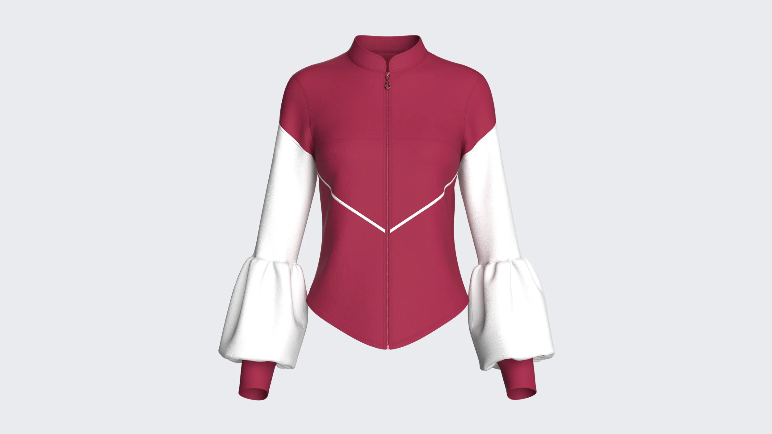 Girls Lantern Sleeve Zip-Up Jacket 3D Model .c4d .max .obj .3ds .fbx .stl .blend 