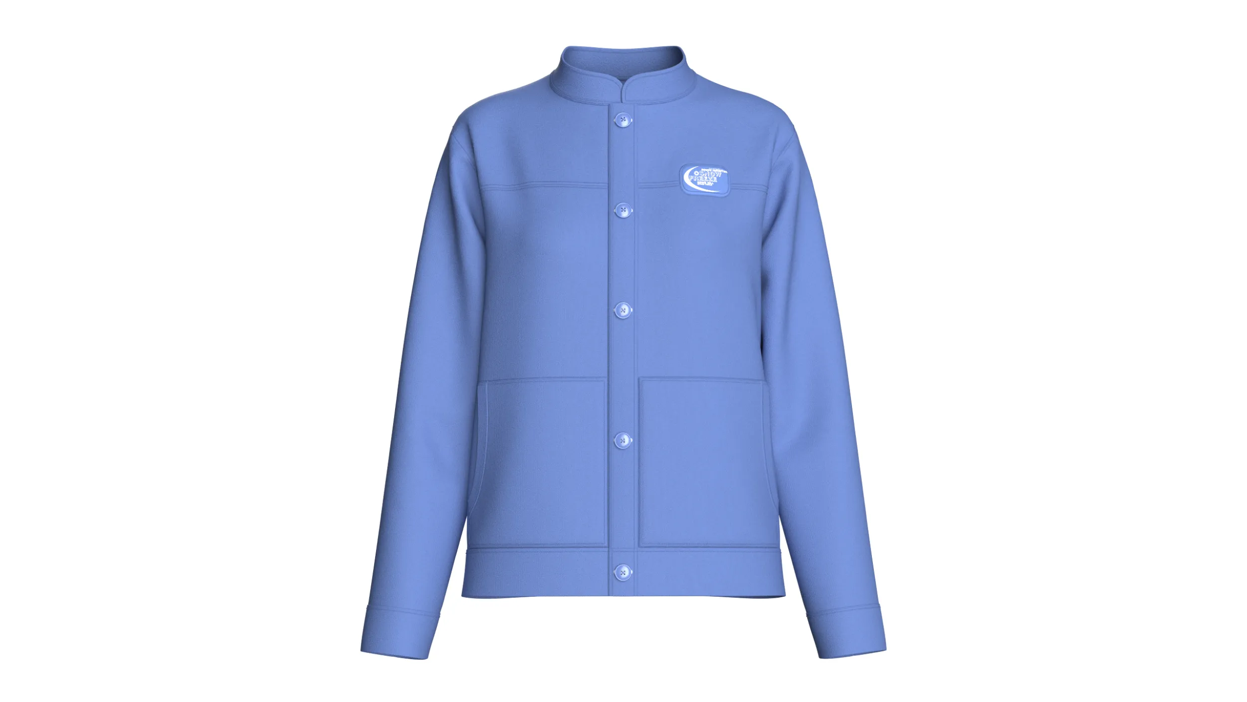 Girls Mandarin Collar Button-Up Jacket 3D Model .c4d .max .obj .3ds .fbx .stl .blend