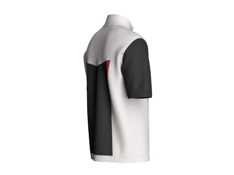 Men Quarter Zip Color-Block Jacket 3D Model