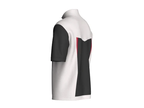 Men Quarter Zip Color-Block Jacket 3D Model
