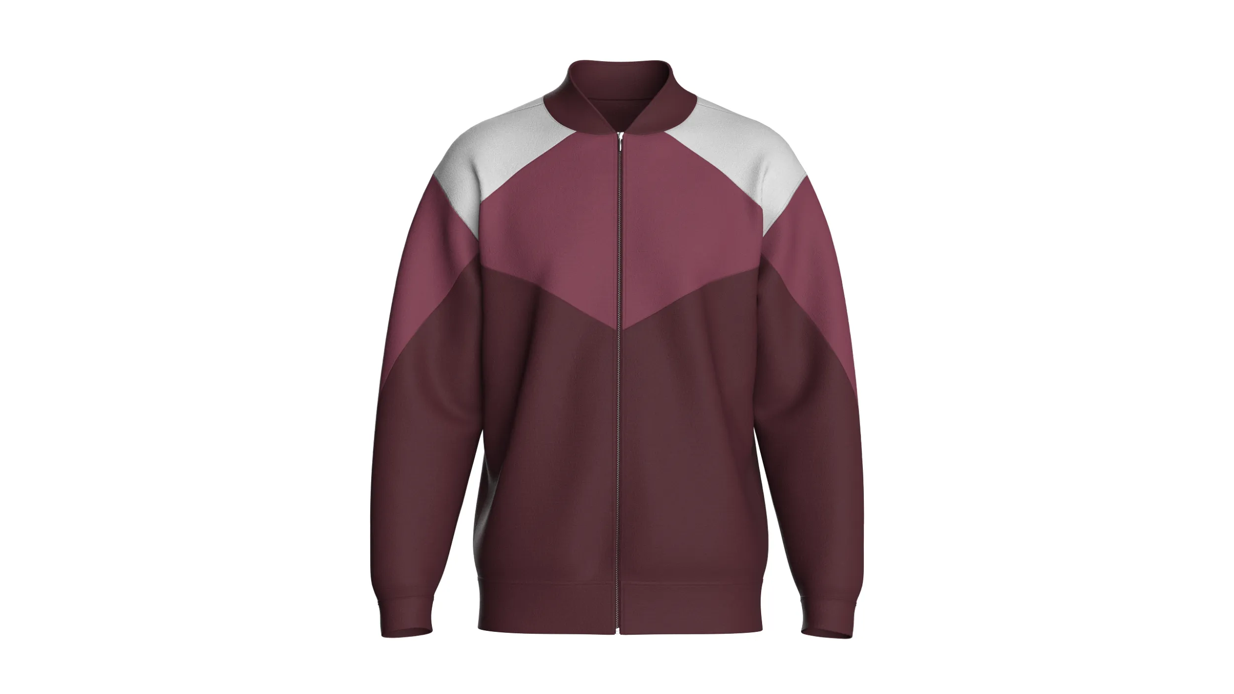 Men Color-Block Track Jacket 3D Model .c4d .max .obj .3ds .fbx .stl .blend 