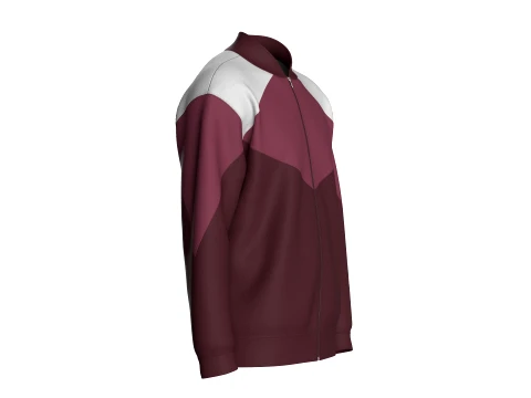 Men Color-Block Track Jacket 3D Model