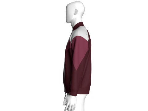 Men Color-Block Track Jacket 3D Model