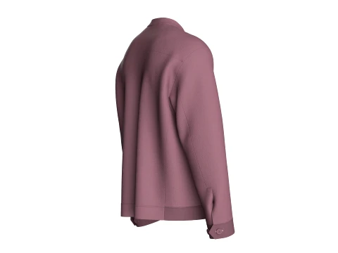 Men Long Sleeve Zipper Jacket 3D Model
