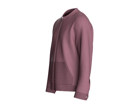 Men Long Sleeve Zipper Jacket 3D Model