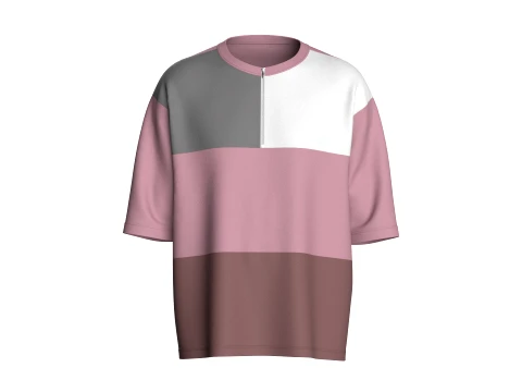 Erkek Oversize Çok Renkli T-Shirt 3D Model
