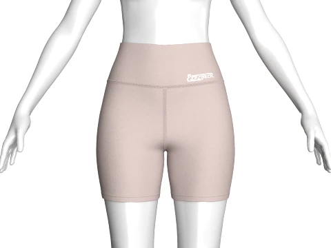 Shorts de ioga de cintura alta para meninas Modelo 3D