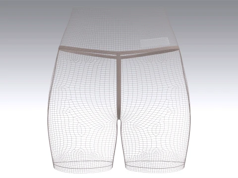 Shorts de ioga de cintura alta para meninas Modelo 3D