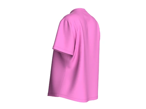 Girls Mandarin Shirt With Pocket 3D Model