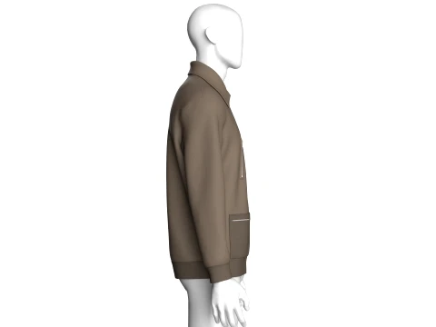 Men Collared Multi-Zip Jacket 3D Model