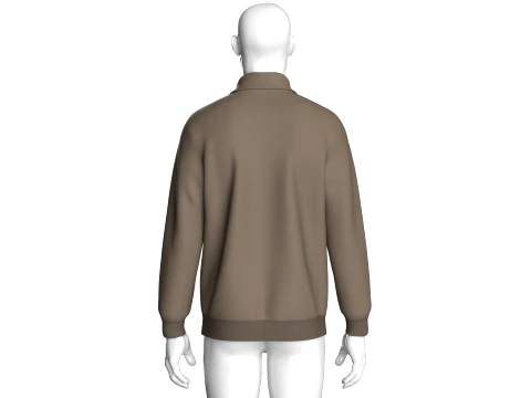 Men Collared Multi-Zip Jacket 3D Model