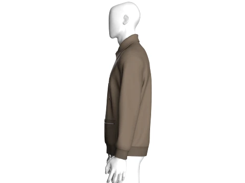 Men Collared Multi-Zip Jacket 3D Model