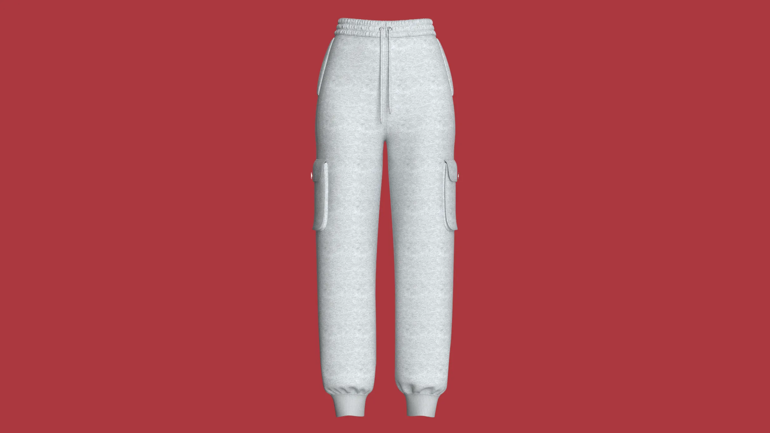 Girls Utility Joggers With Melange 3D Model .c4d .max .obj .3ds .fbx .stl .blend