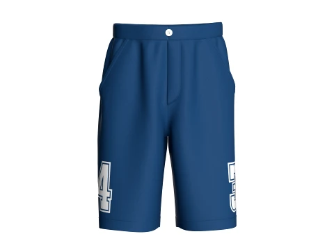 Pantaloncini college da uomo blu Modello 3D