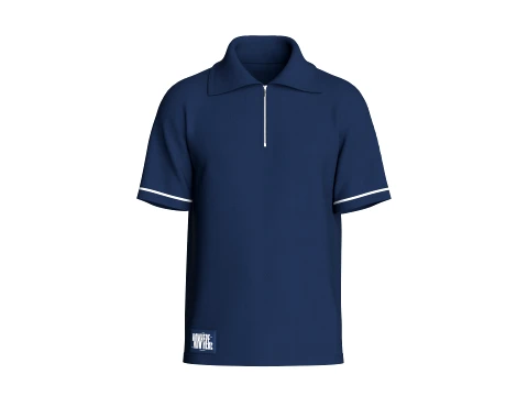 Polo classica da uomo con zip a un quarto Modello 3D