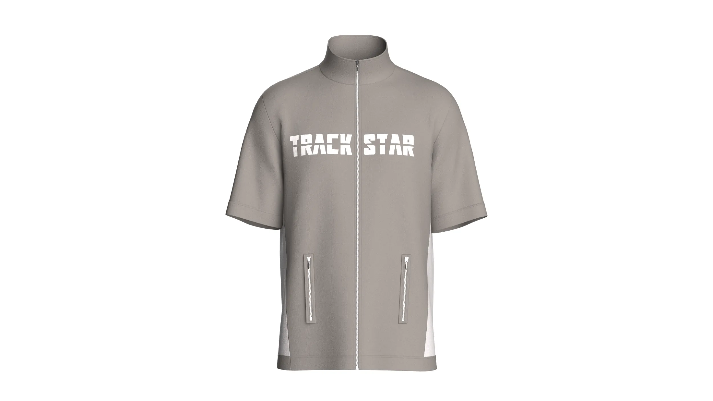Men Letter Printed Zip-Up Jacket 3D Model .c4d .max .obj .3ds .fbx .stl .blend 