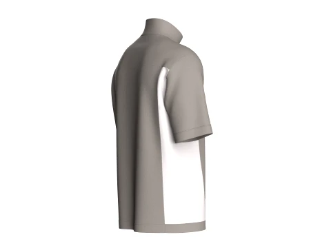 Men Letter Printed Zip-Up Jacket 3D Model