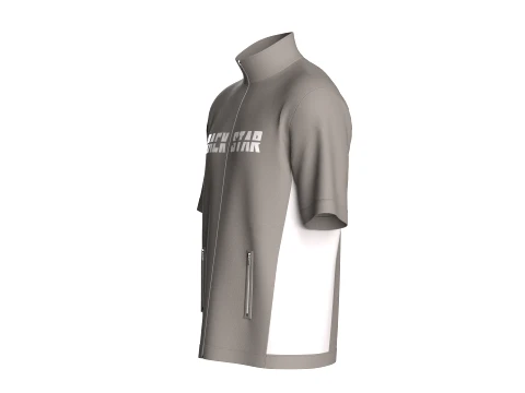 Men Letter Printed Zip-Up Jacket 3D Model