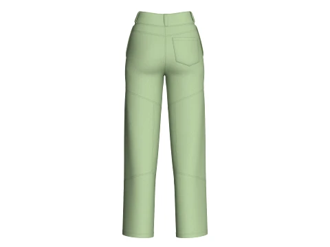 Girls Zip-Detail Cargo Pant 3D Model