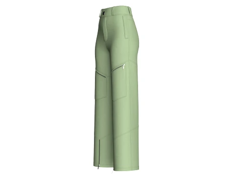 Girls Zip-Detail Cargo Pant 3D Model