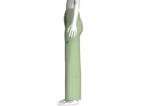 Girls Zip-Detail Cargo Pant 3D Model