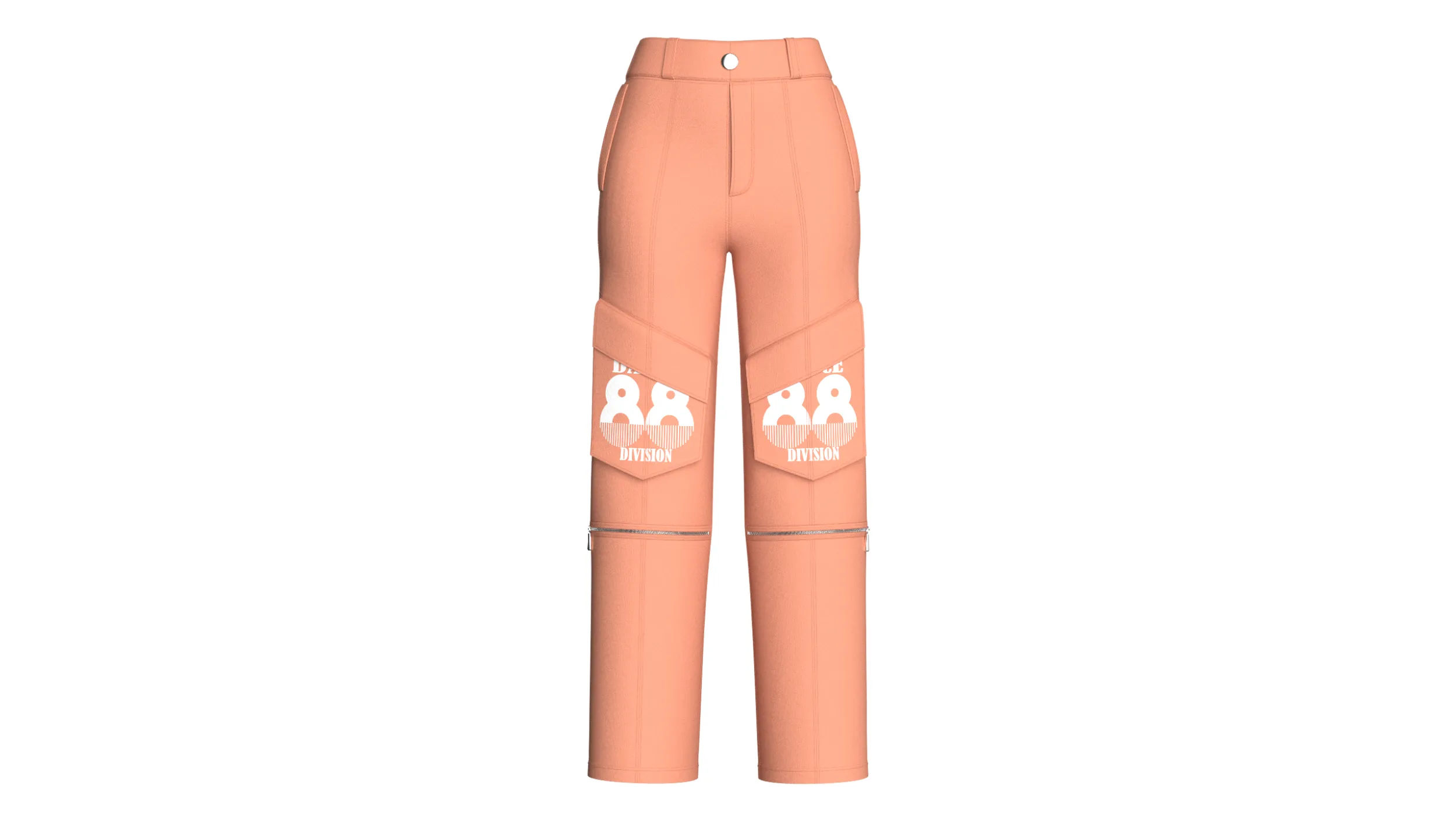 Girls Zip-Off Cargo Pant With Printed Pocket 3D Model .c4d .max .obj .3ds .fbx .stl .blend