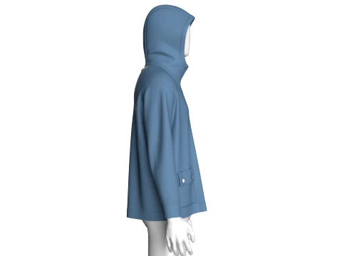 Men Multi-Pocket Hooded Jacket 3D Model