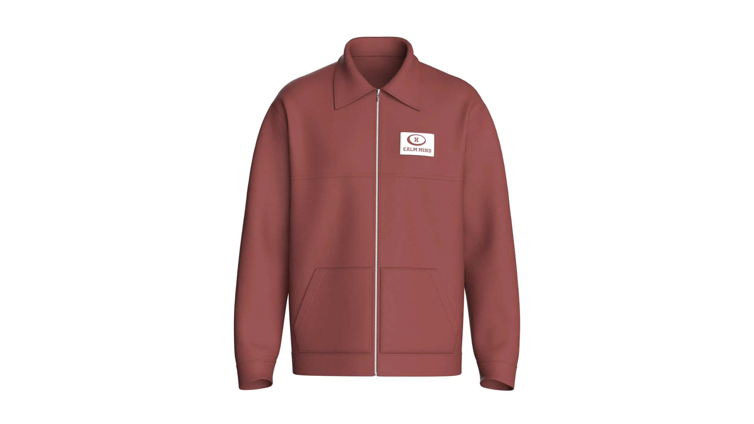 Men Zip-Up Collared Jacket 3D Model .c4d .max .obj .3ds .fbx .stl .blend