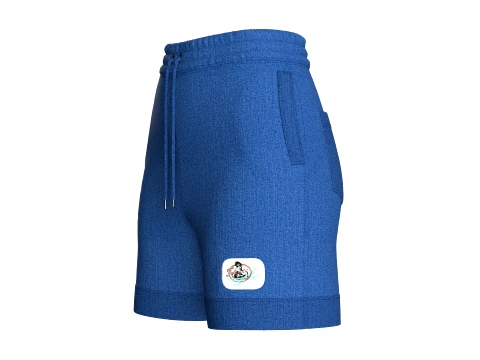 Girls High-Waisted Drawstring Denim Shorts 3D Model