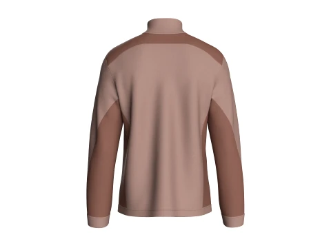 Men High Neck Printed Sweatshirt 3D Model