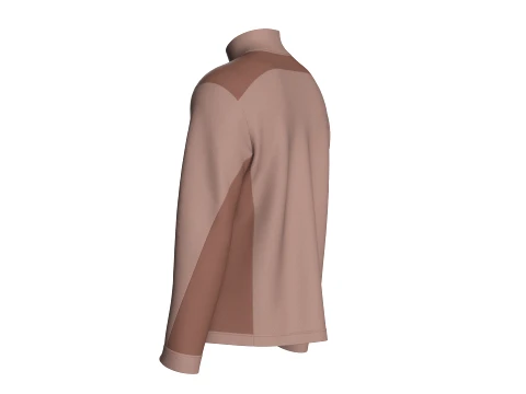Men High Neck Printed Sweatshirt 3D Model