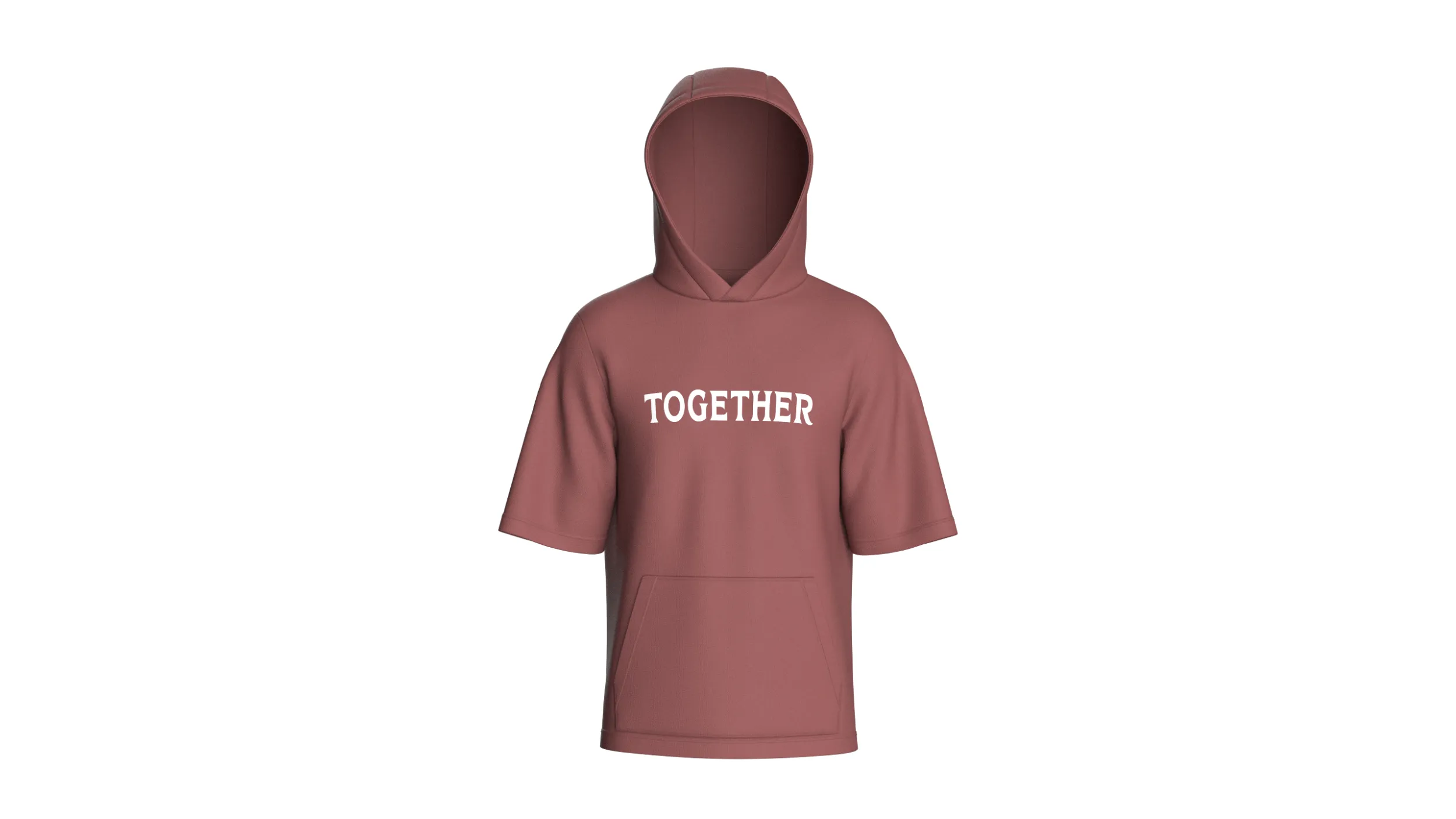Men Printed Short-Sleeve Hoodie 3D Model .c4d .max .obj .3ds .fbx .stl .blend 