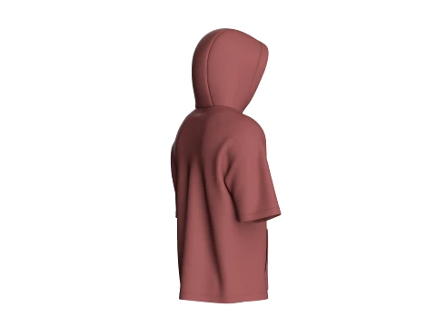 Men Printed Short-Sleeve Hoodie 3D Model